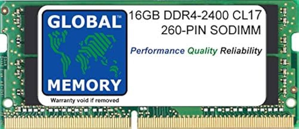 Amazon | 16GB DDR4 2400MHz PC4-19200 260ピン SODIMM メモリ RAM