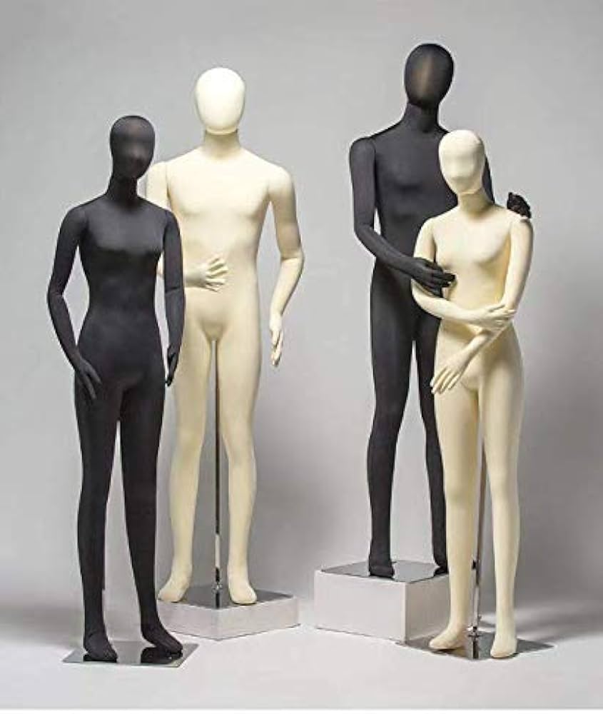 Amazon | 成人男性マネキン 軟体トルソー 布張りボディ黒 JF-MANB+BASE