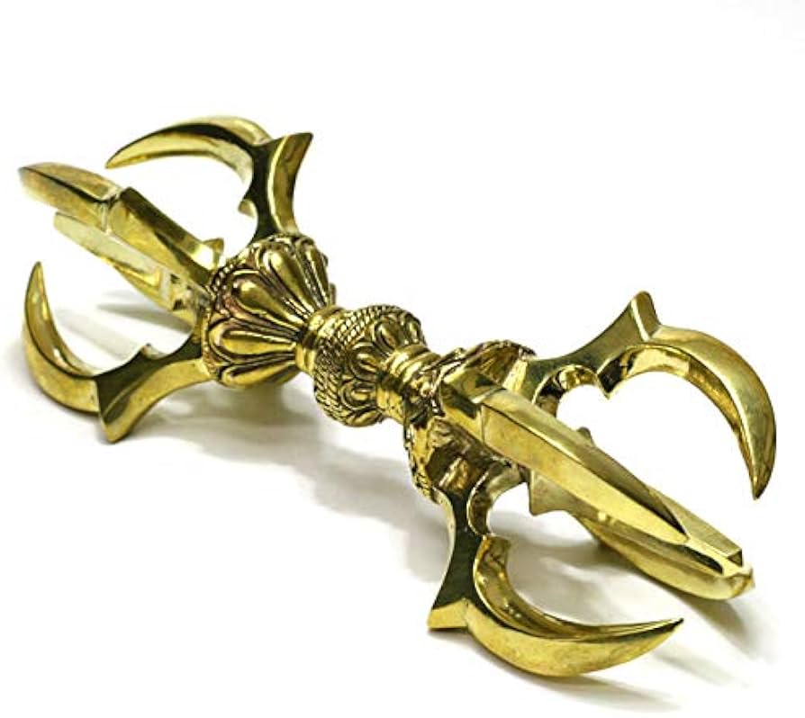 Amazon｜密教法具 五鈷杵 バジュラ 法器 仏具 Lサイズ 特大約18cm