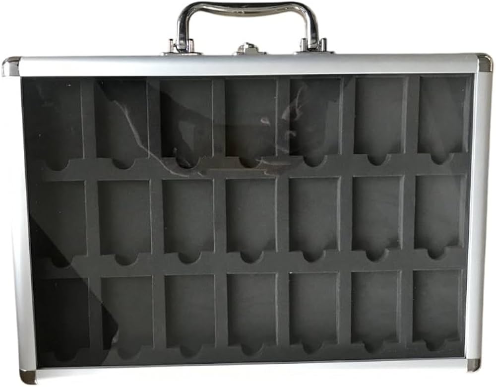 Amazon.co.jp: アルミ製 ライター コレクションケース 42 個 収納