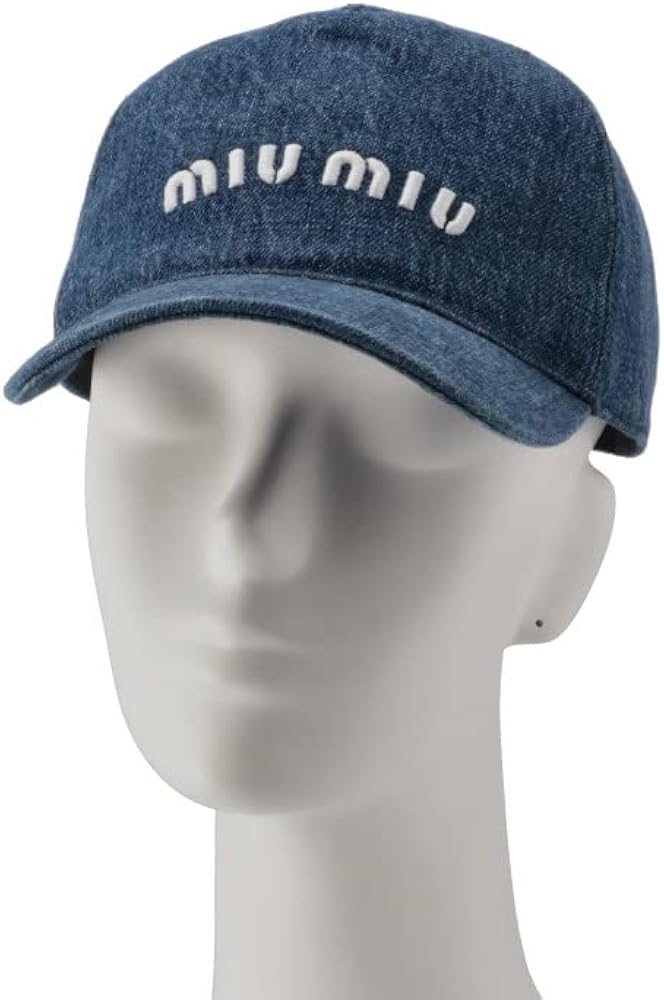 Amazon.co.jp: [ミュウミュウ] キャップ デニム ロゴ ベースボール