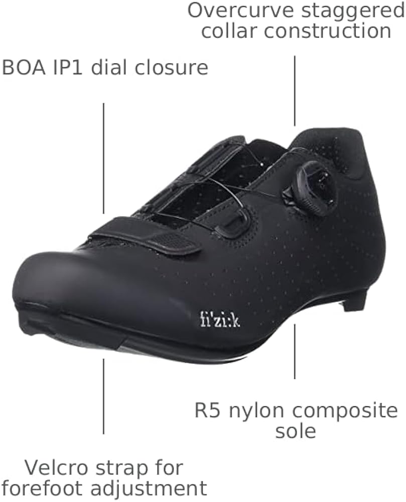 Amazon.com | Fizik Tempo Overcurve R5 Black 37.5 (5.5 US), Road
