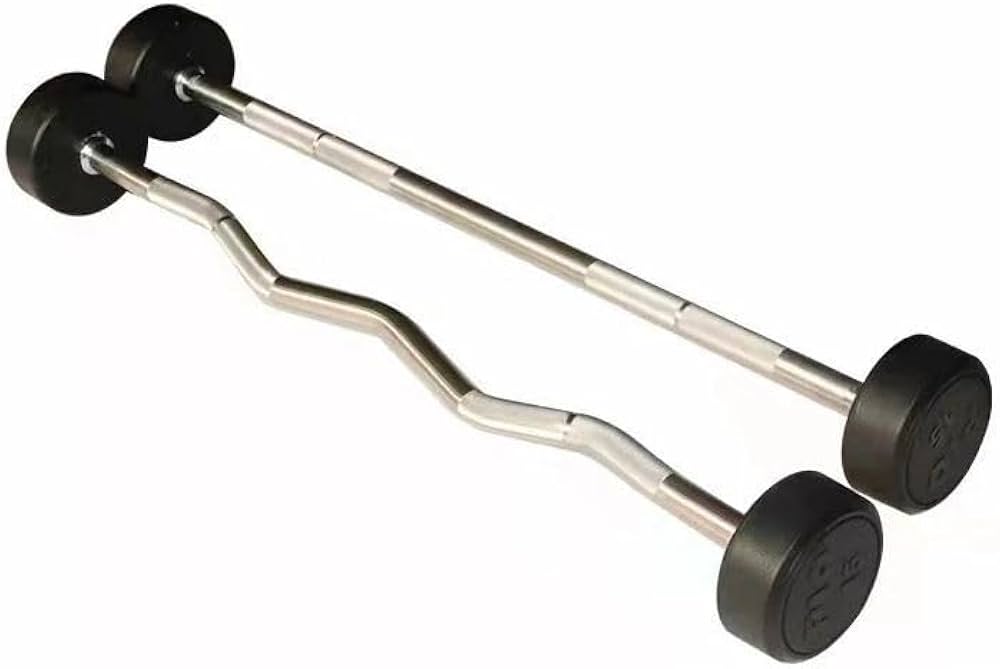 Amazon.co.jp: 10kg フィックスドバーベル カーブタイプ EZバータイプ