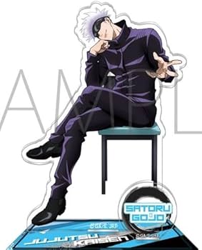 呪術廻戦 椅子シリーズ 五条悟 缶バッジ アクリルスタンド2個セット