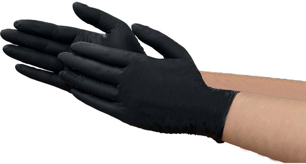 Amazon.co.jp: フジ スーパーニトリルグローブ 粉無し ブラック SS 100