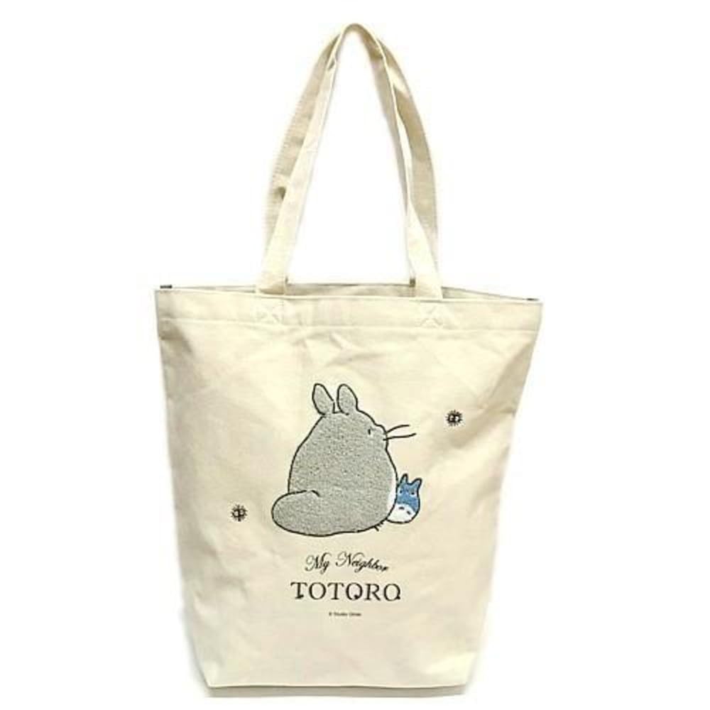 Amazon | [スタジオジブリ] トトロ 縦型刺繍帆布トートバッグ 振り向き