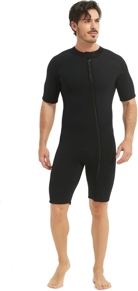Amazon | MORGEN SKY ウェットスーツ メンズ 3mm スプリング 半袖半