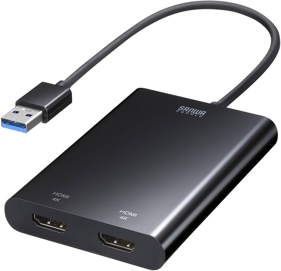 Amazon.co.jp: サンワサプライ USB-HDMIディスプレイアダプタ（4K×2