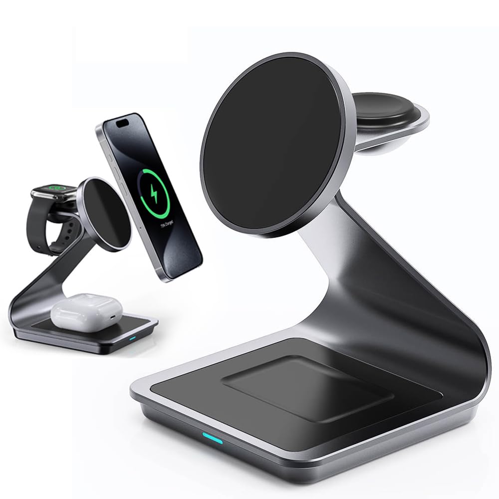 Amazon.co.jp: 3 in 1 ワイヤレス充電器 プレミアム 高級アルミ