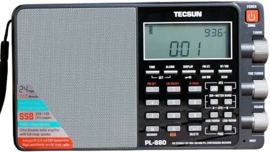 Amazon | TECSUN 日本正規代理店 PL-880 黒 BCL 短波ラジオ FM/MW/SW