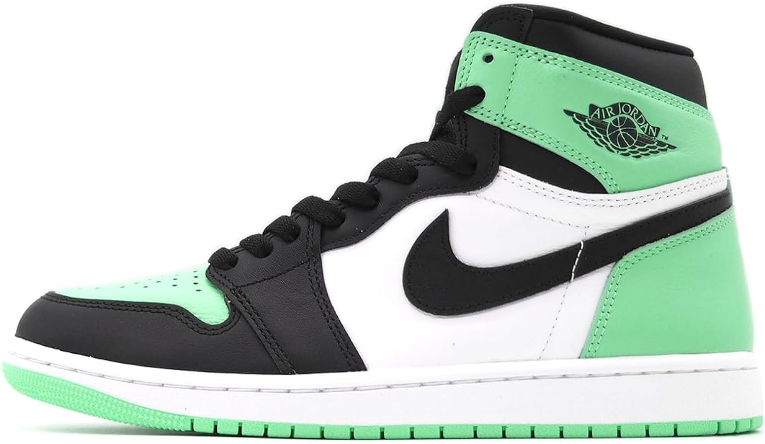 Amazon | AIR JORDAN 1 RETRO HIGH OG WHITE/BLACK-GREEN GLOW dz5485