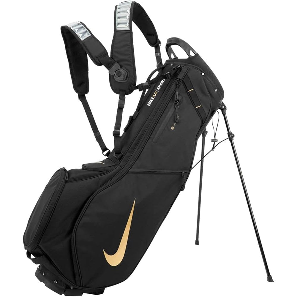 Amazon | NIKE Air Sport 2 Golf Bag Black | Gold | NIKE(ナイキ