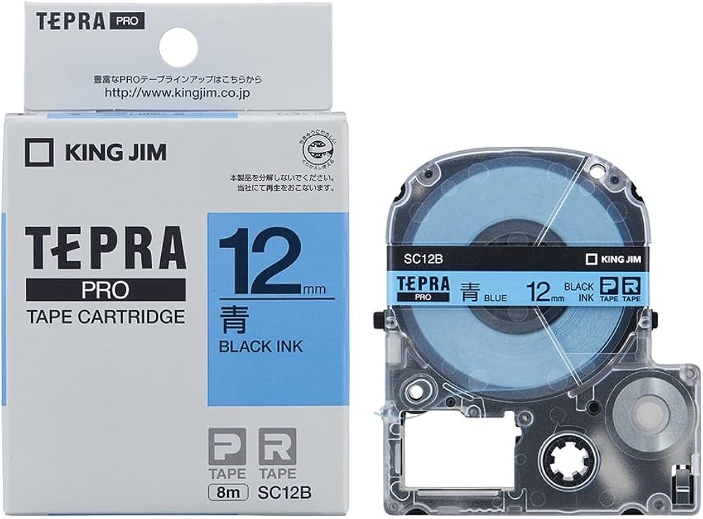 Amazon | キングジム テープカートリッジ テプラPRO 12mm SC12B 青