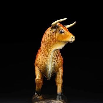 Amazon.co.jp: 中国のチベット牛の大きな像、富と権力のための真鍮の雄