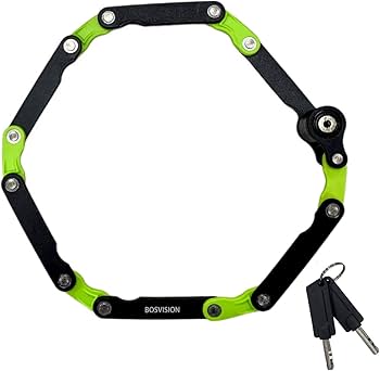 Amazon | [Bosvision] 折りたたみ自転車ロック – 高耐久盗難防止自転車