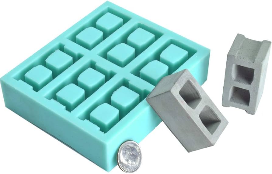 Amazon.com: Acacia Grove Miniature Cinder Block Mold, Silicone
