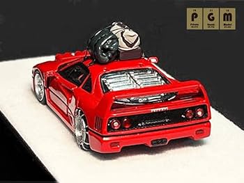 PGM 1/64 F40 Red Snow Drifting Version, Rotating Display (Rotating