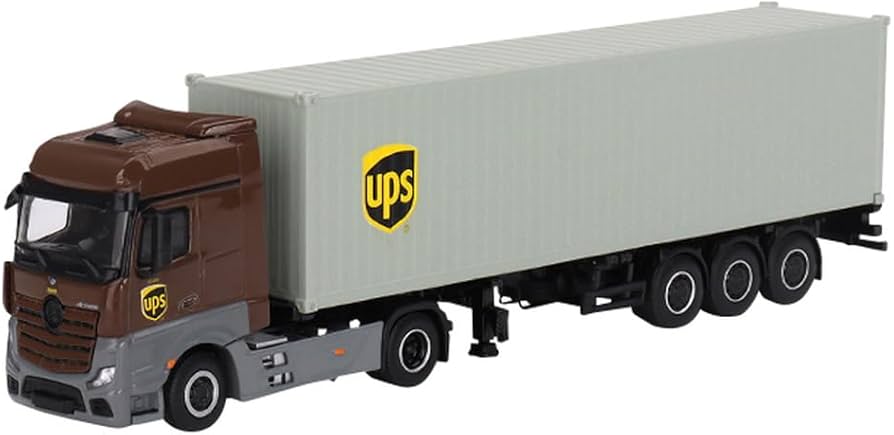 MiniGT UPS Mercedes-Benz Actros w/40ft Container 705-L : Amazon.co