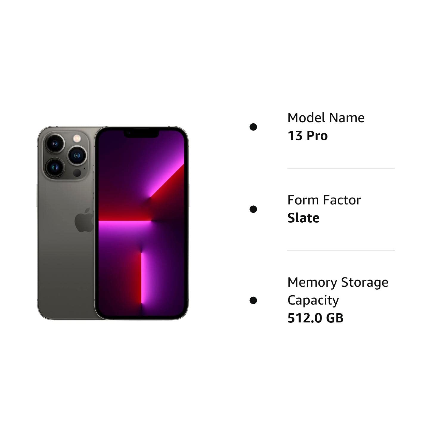 Amazon.com: Apple iPhone 13 Pro, 512GB, Graphite - Verizon