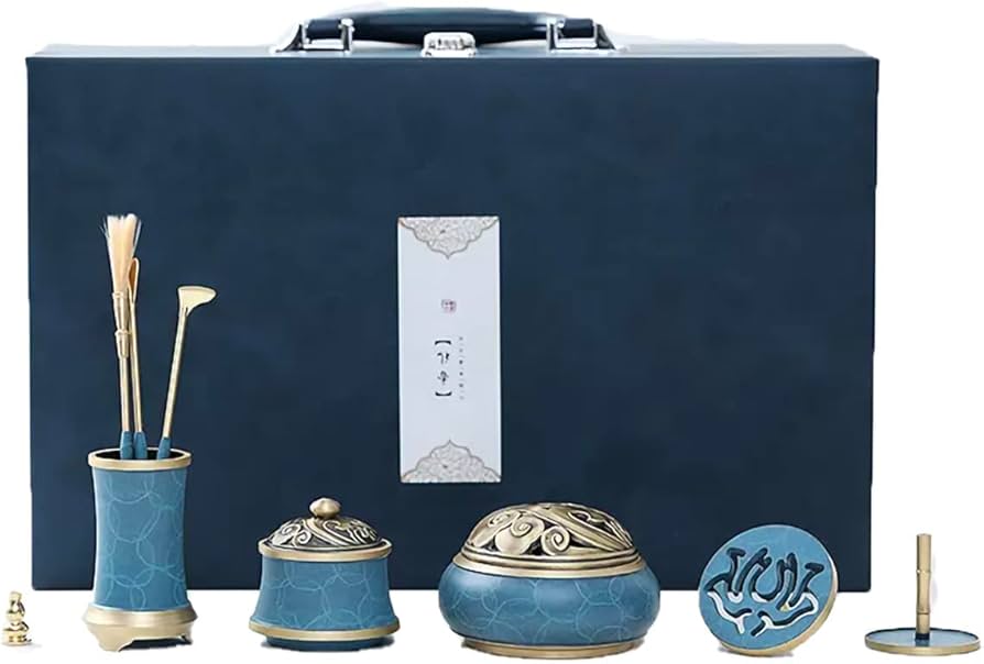 Amazon.com: Chinese Incense Burner Kit, 9 PCS Pure Copper Blue