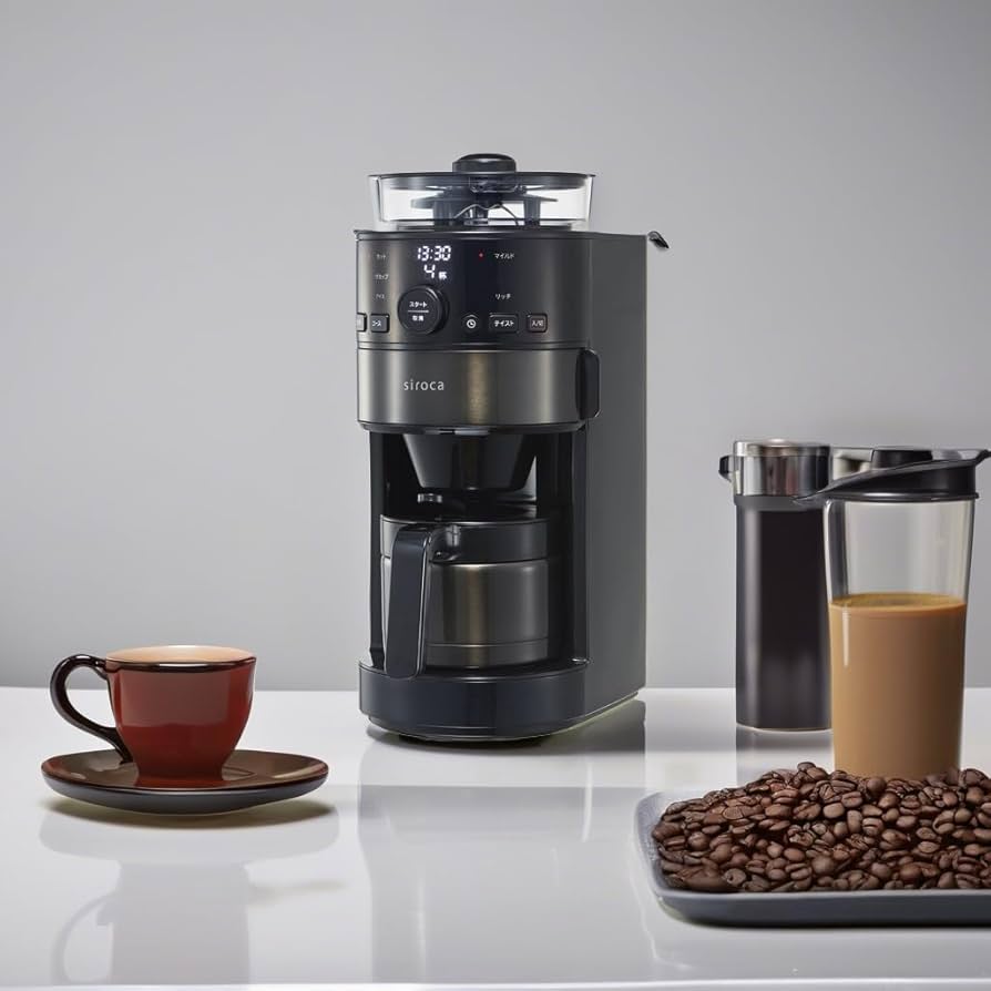 Amazon | シロカ コーン式全自動コーヒーメーカー [真空二重ステンレス