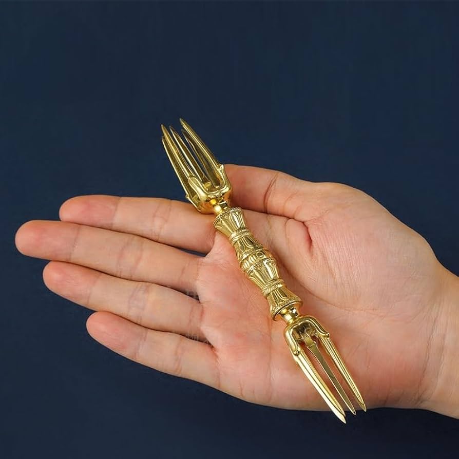 Amazon｜密教法具 都五鈷杵 五鈷杵 金剛杵 真鍮仏具 魔除け 瞑想に長さ