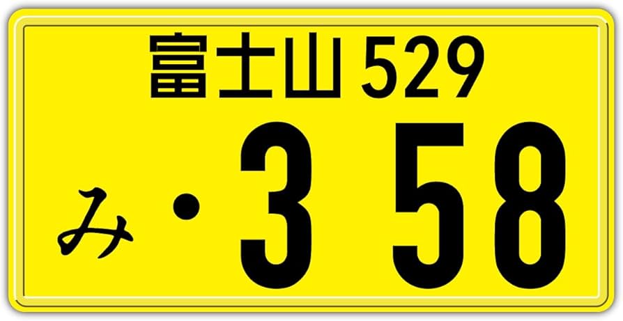 Amazon.co.jp: ラッキーナンバー「358 開運 ナンバープレート