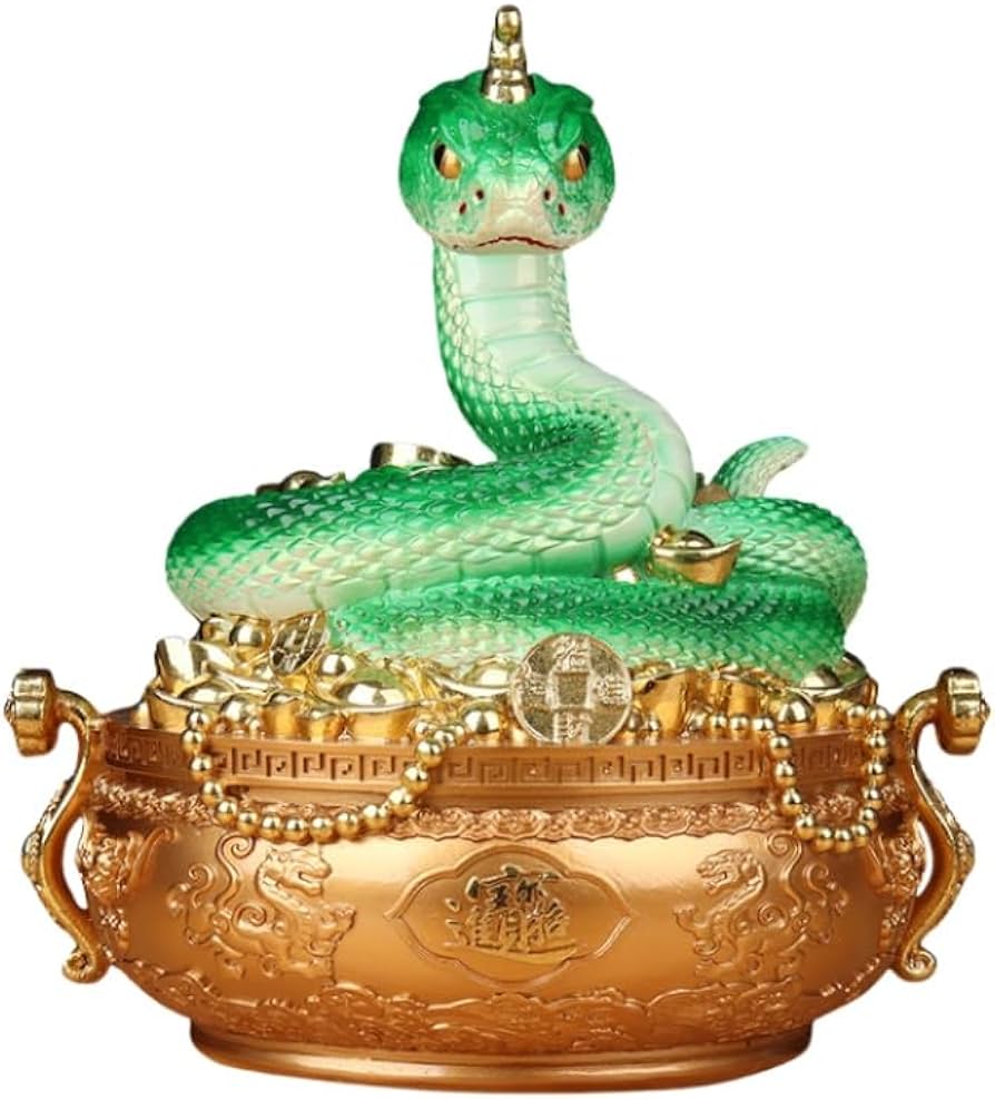 Amazon.co.jp: Aeroor風水 白蛇 置物 へび 弁財天 白蛇の置物 しろへび