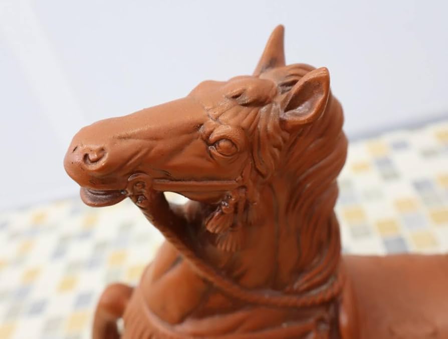 Amazon.co.jp: 骨董古美術高さ約34cm｜馬干支焼き物置き物陶器