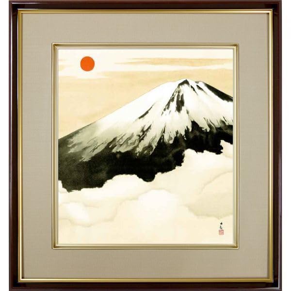 Amazon.co.jp: 横山大観「霊峰富士（れいほうふじ） 」名画 複製色紙額