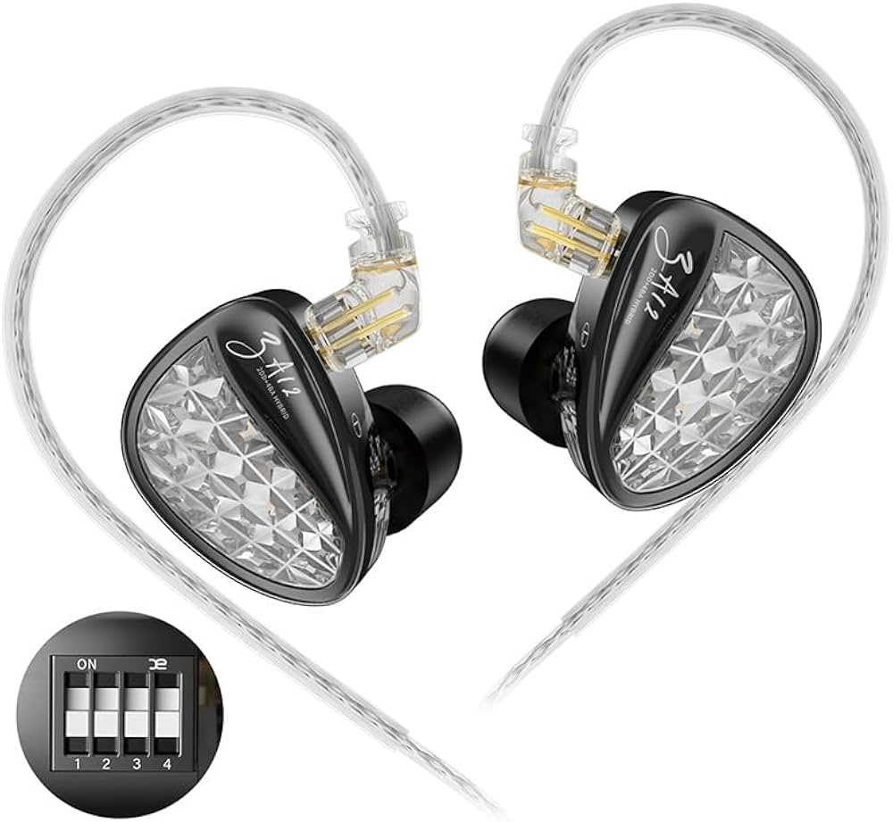 Amazon.co.jp: Yinyoo KZ ZA12（4BA+2DD）イヤモニ 有線 ゲーミング