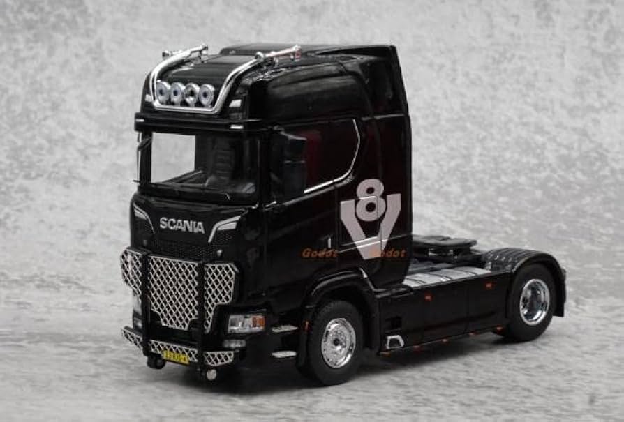 Amazon | GCD 1/64 スカニア SCANIA S730 黒 | ミニカー・ダイキャスト