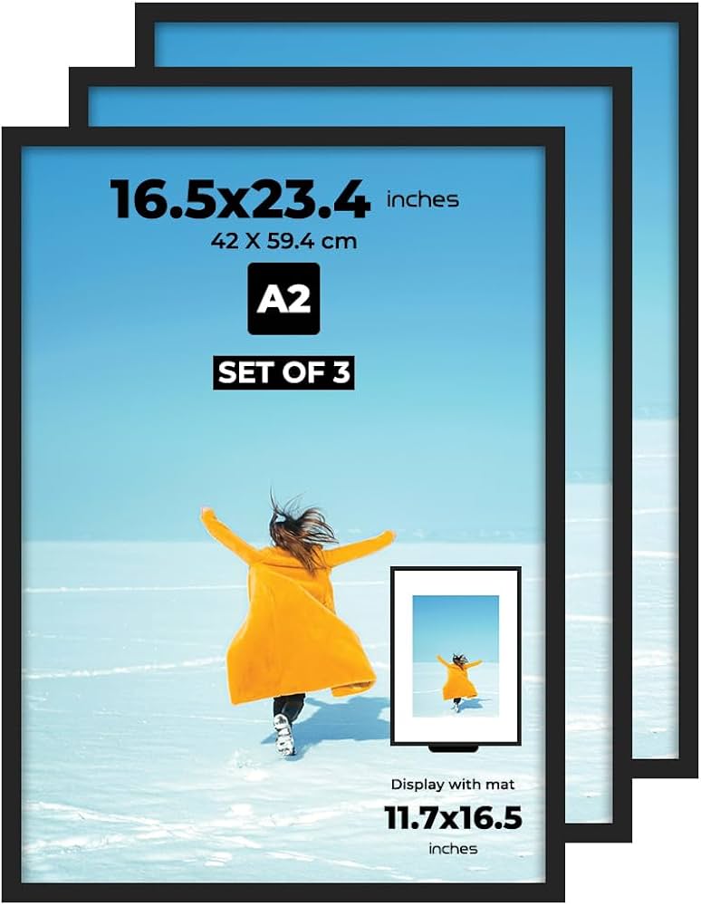 Amazon.co.jp: PAXNOK ブラックA2ポスターフレームディスプレイ 16.5 x