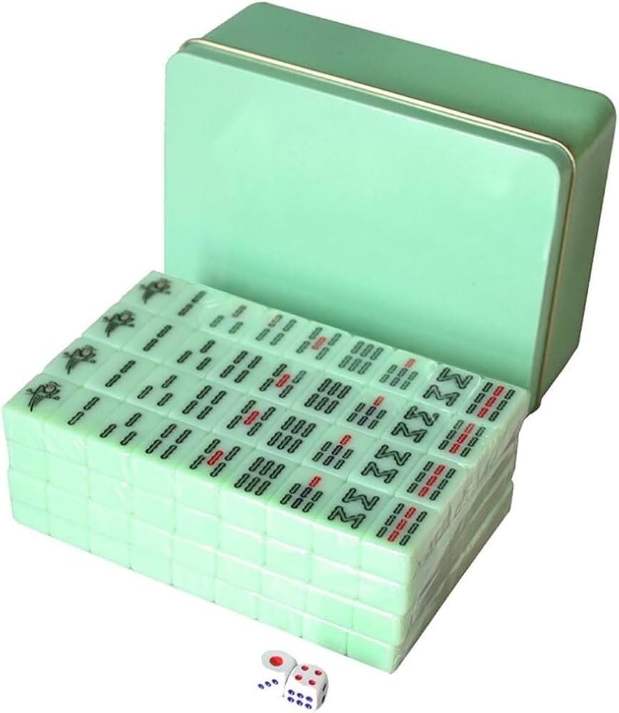 Amazon | 麻雀牌セット 中国麻雀牌 翡翠 20mm 麻雀牌 144 牌 ミニ 旅行