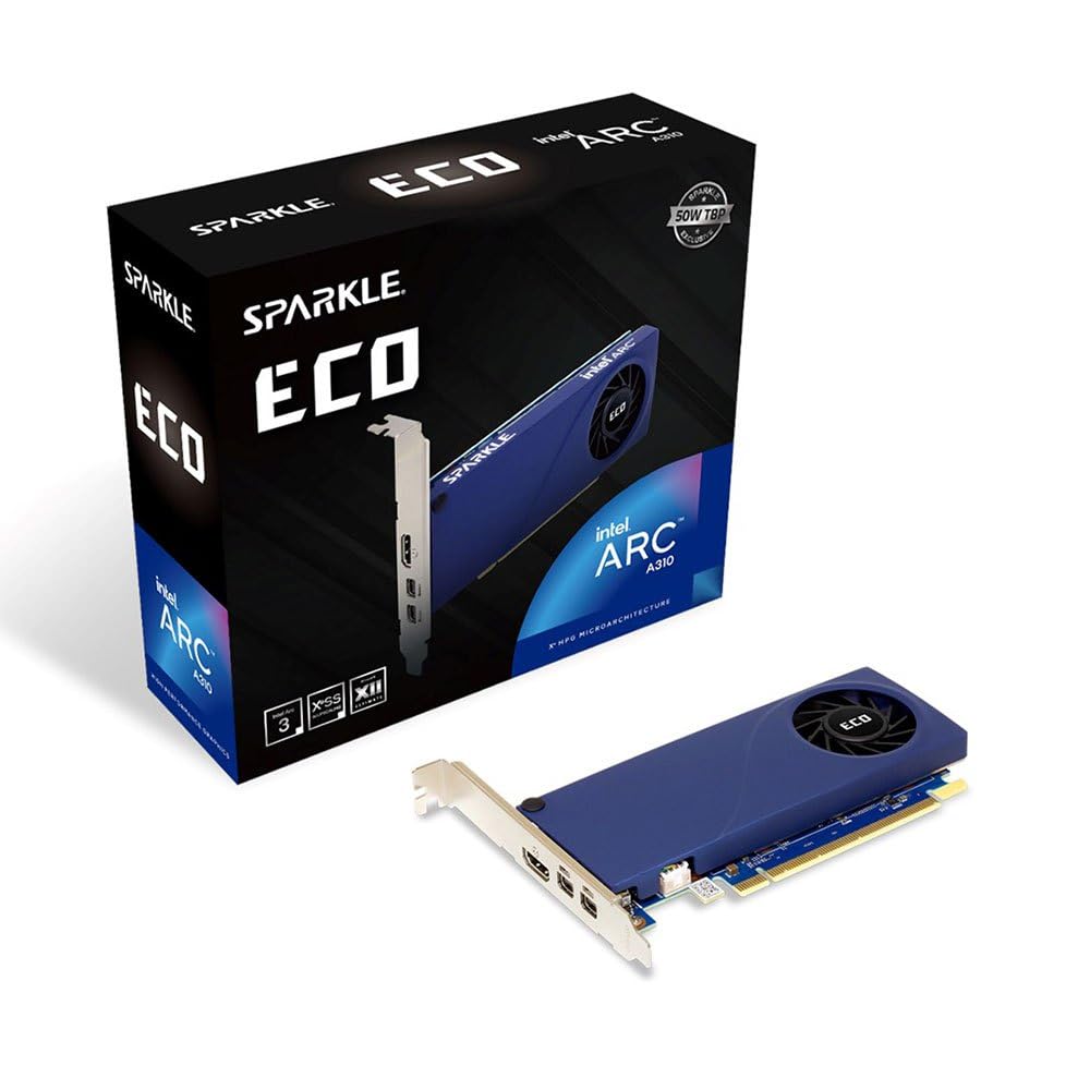 Sparkle Intel Arc A310 ECO, 4GB GDDR6, 50W TBP, Low-Profile