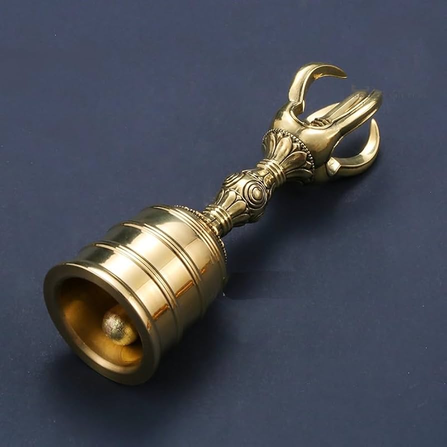 Amazon｜五鈷鈴 金剛鈴 豆型 持鈴 密教法具 真鍮 寺院仏具 金剛杵 法器