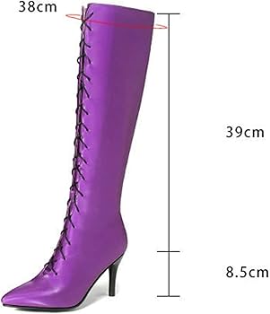 Amazon.co.jp: ロングブーツ レディース 編み上げブーツ ピンヒール
