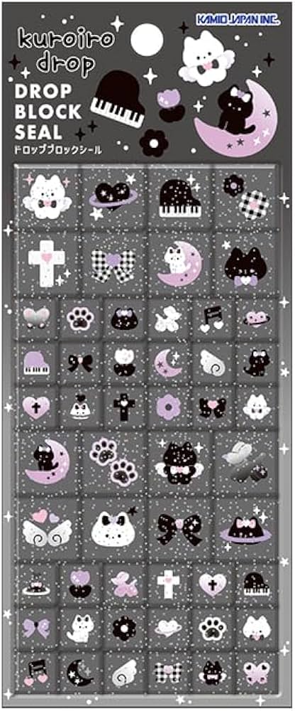 Amazon.co.jp: カミオジャパン シール ドロップブロックシール くろ