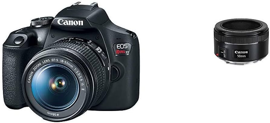 Amazon.com : EOS Rebel T7 18-55mm f/3.5-5.6 is II Kit with EF 50mm