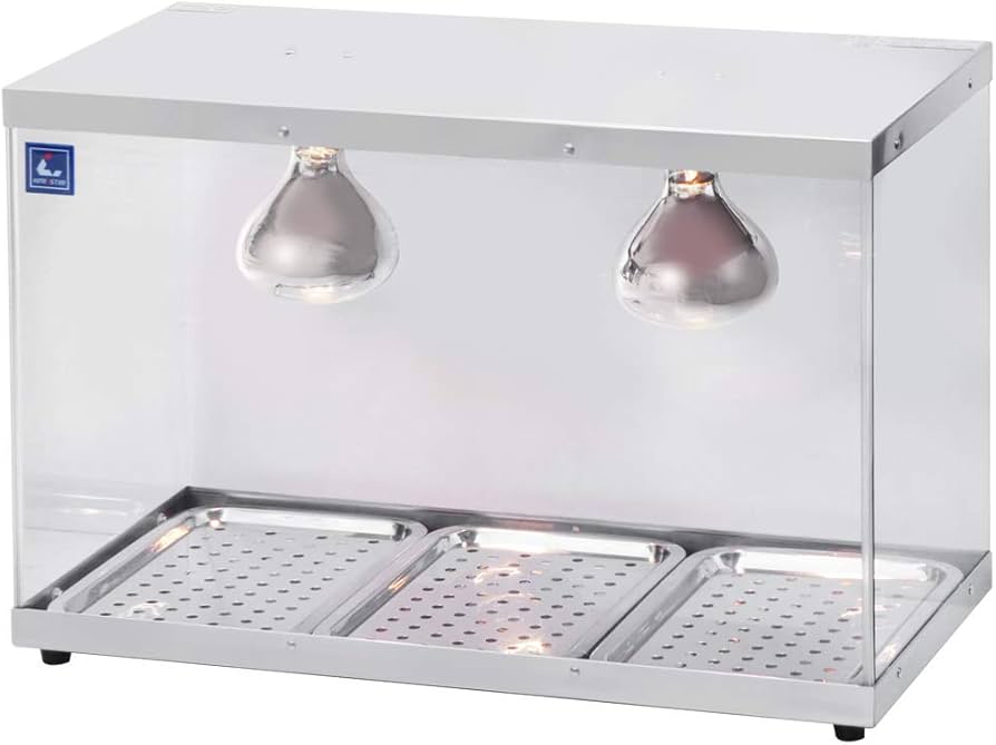 Amazon.co.jp: 業務用フードケース ホットショーケース 3面ガラス(背面