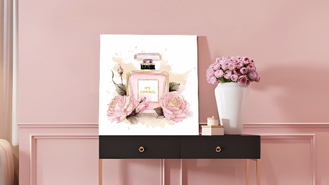 Amazon.com: cozy country Chanel-Inspired Perfume Canvas Wall Art