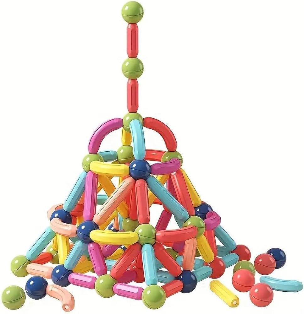 42 Pcs Blocchi Magnetici, Giocattoli da Costruzione 3D, Giocattoli