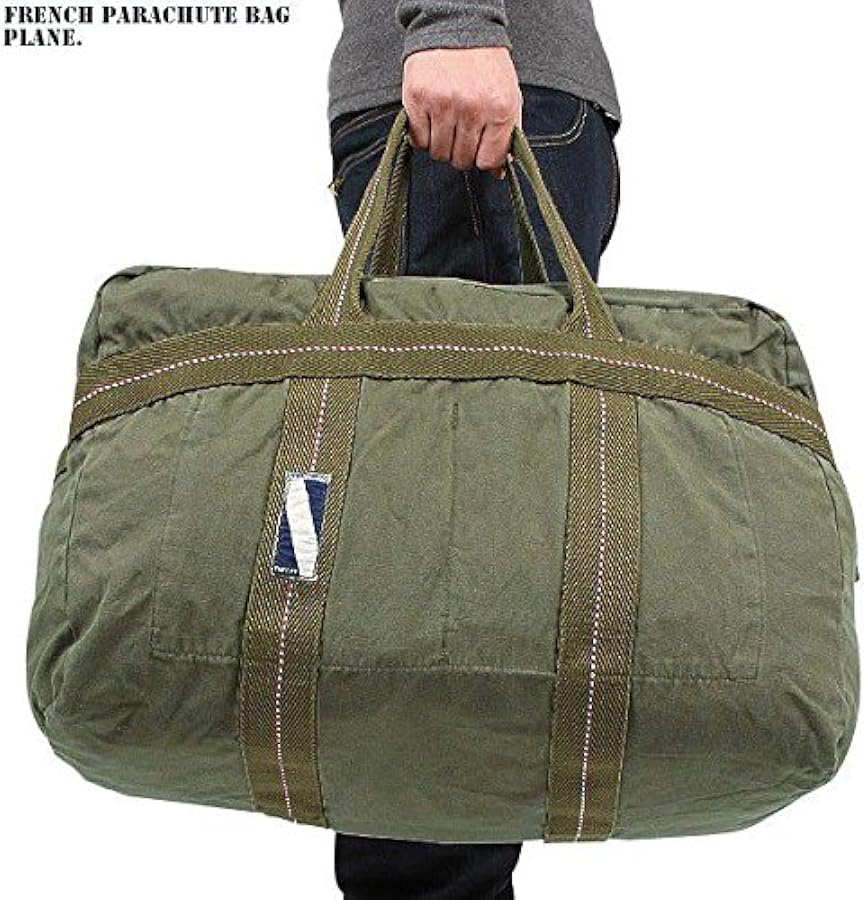 Amazon | フランス軍パラシュートバッグ プレーン オリーブ LARGE Free