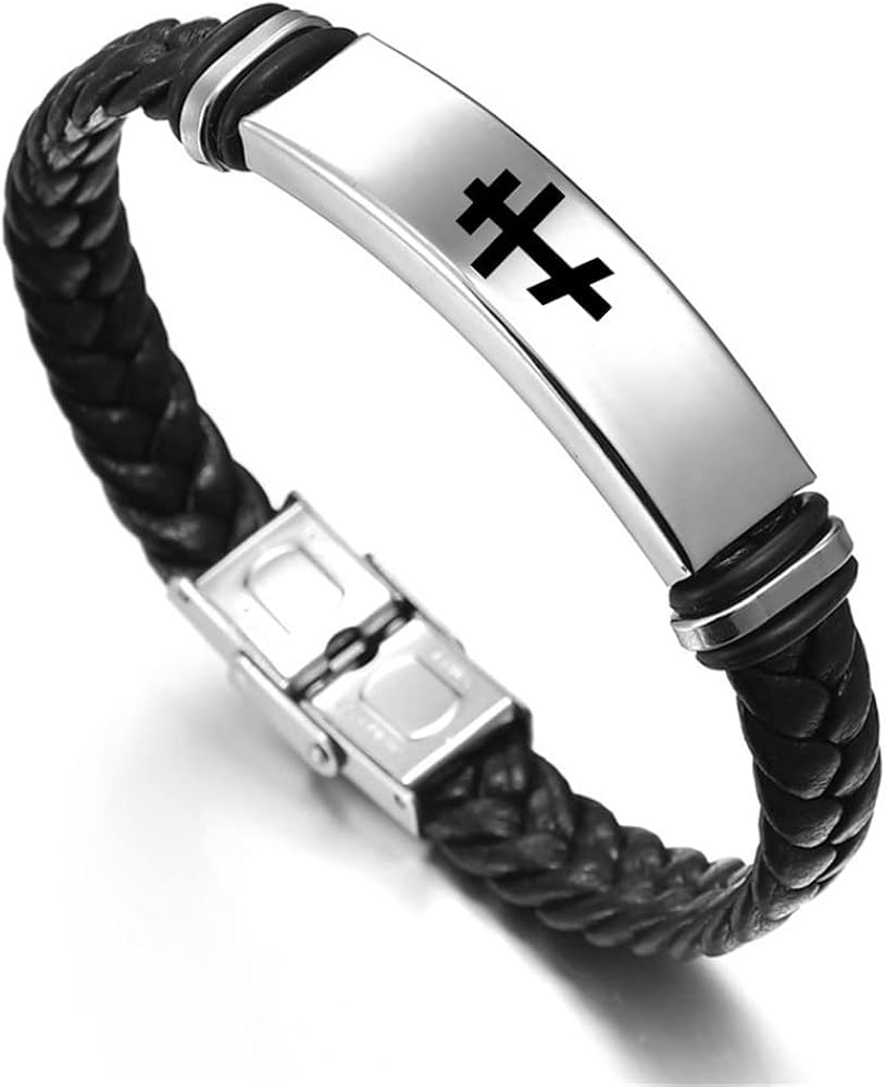 Amazon.com: Russian Orthodox Cross Braided Leather Bracelet