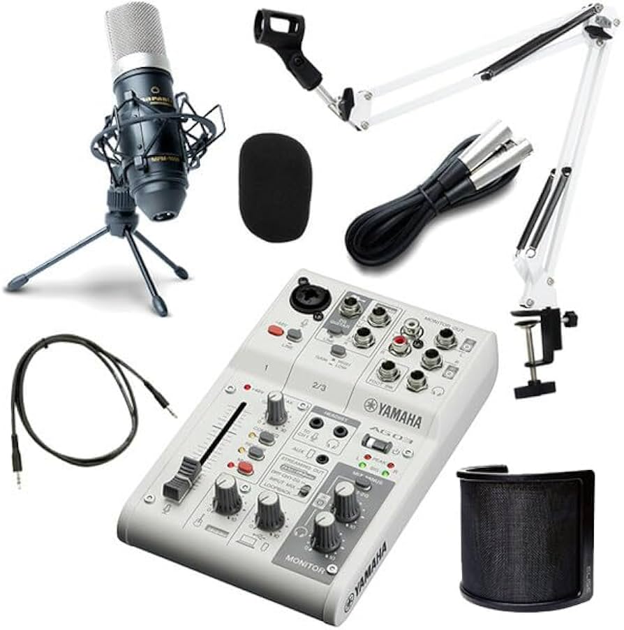 Amazon.co.jp: YAMAHA ミキサー AG03MK2 W(白) + コンデンサーマイク