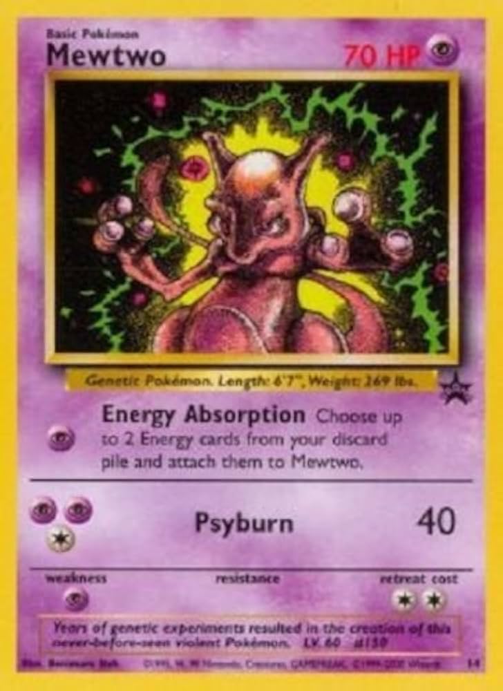 Amazon.com: Pokemon - Mewtwo Video Promo #14 Promos : Toys & Games