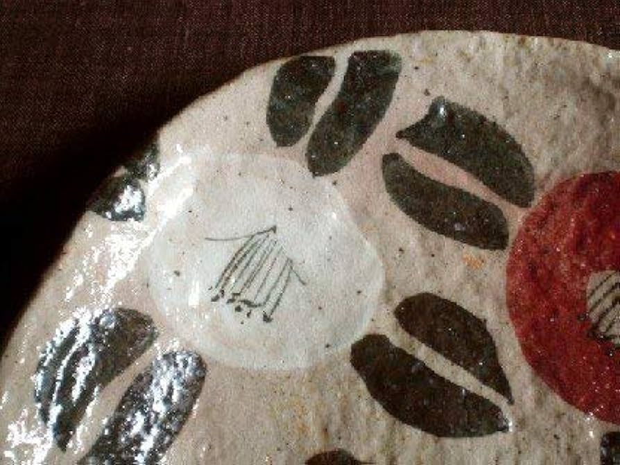 Amazon | 佐藤和次 織部 椿文 八寸皿 | 佐藤和次 | 小皿 通販