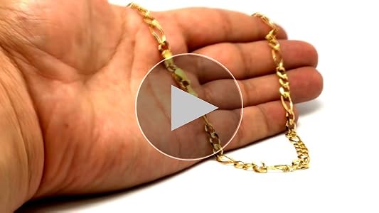 Amazon.com: Jewelry Affairs 10k Yellow Real Solid Gold Figaro