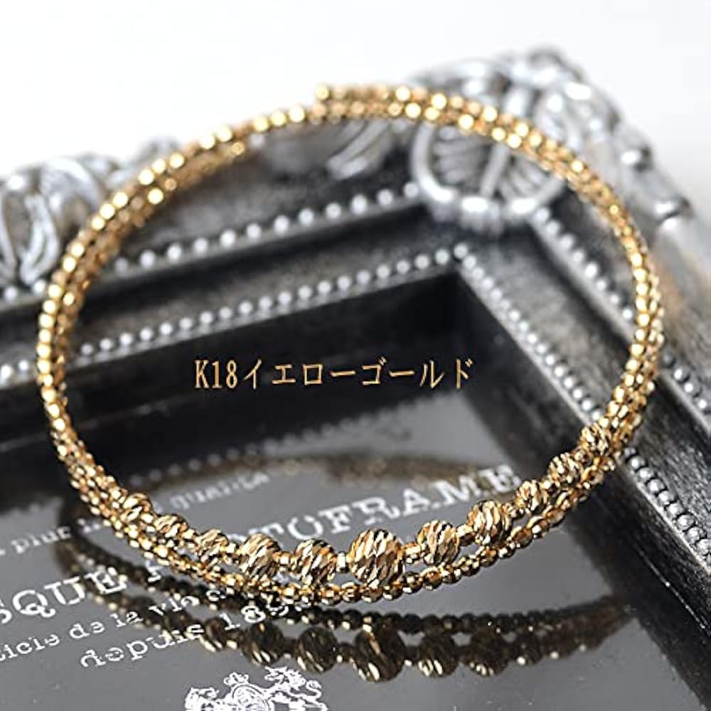 Amazon | k18 ブレスレット レディース 18金 バングル K18YG イエロー