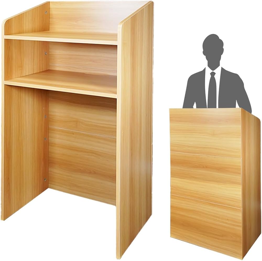 Amazon | 演台 演説台 教卓 教壇 表彰台 司会台 アジャスター付き